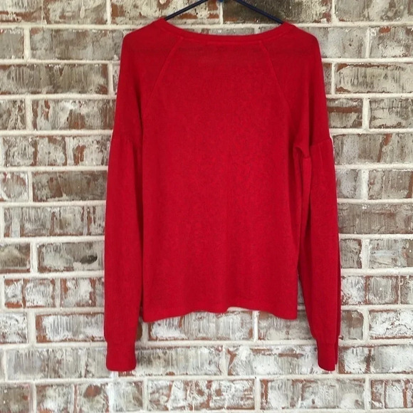Sanctuary Red Raglan Light Weight Sweater - Picture 8 of 10